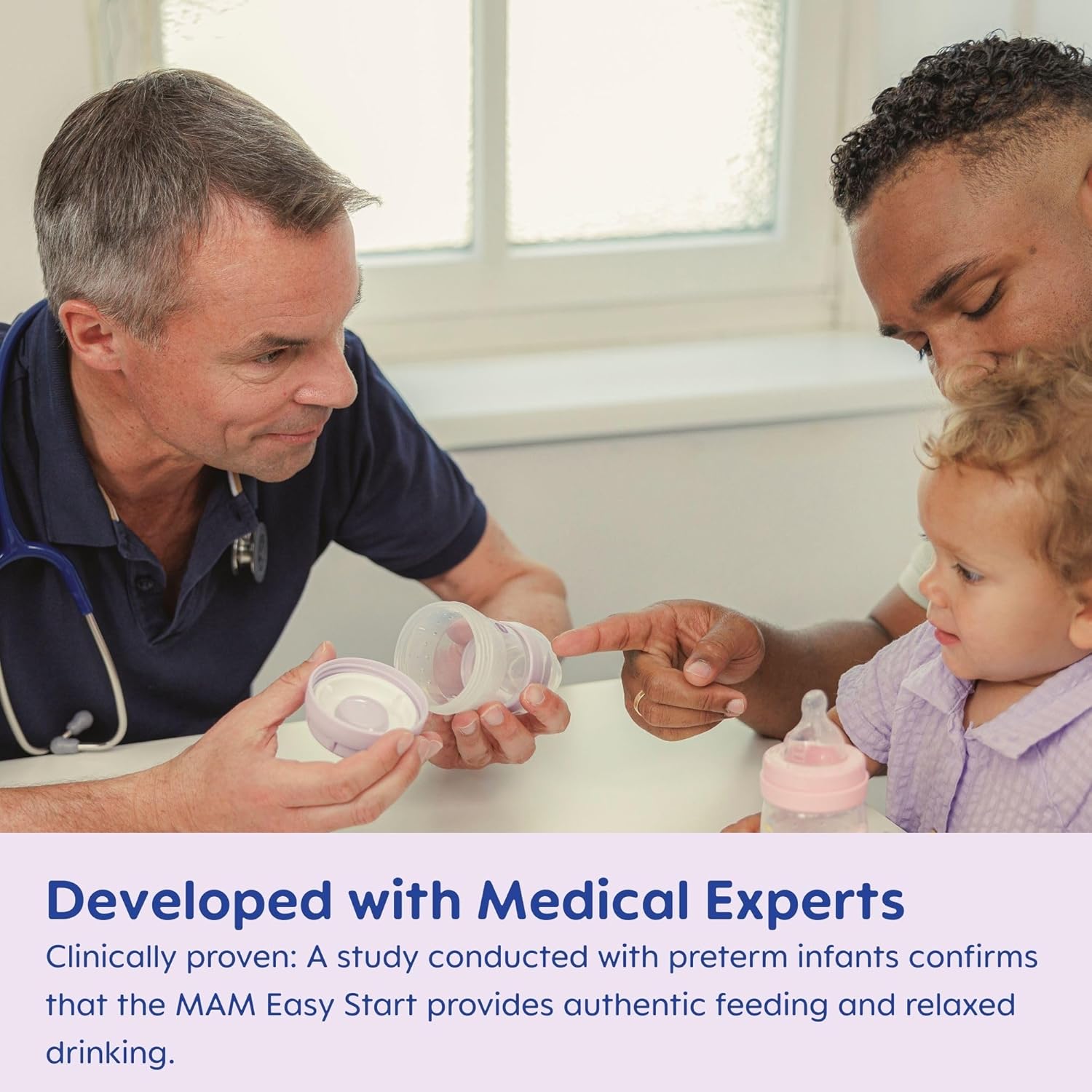 Mam 11Oz Easy Start Anti-Colic Baby Bottles, Fast Flow, Breastfeeding-Like Silicone Nipple, Reduces Colic, Gas, & Reflux, Easy-To-Clean, Bpa-Free, 4 Plus Months