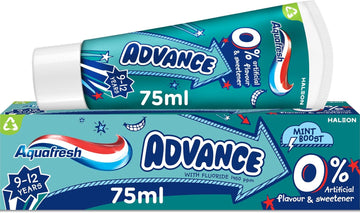 Aquafresh Advance 9-12 Kids Toothpaste For Grown-Up Kids, Lasting Protection For New Permanent Teeth, 75Ml
