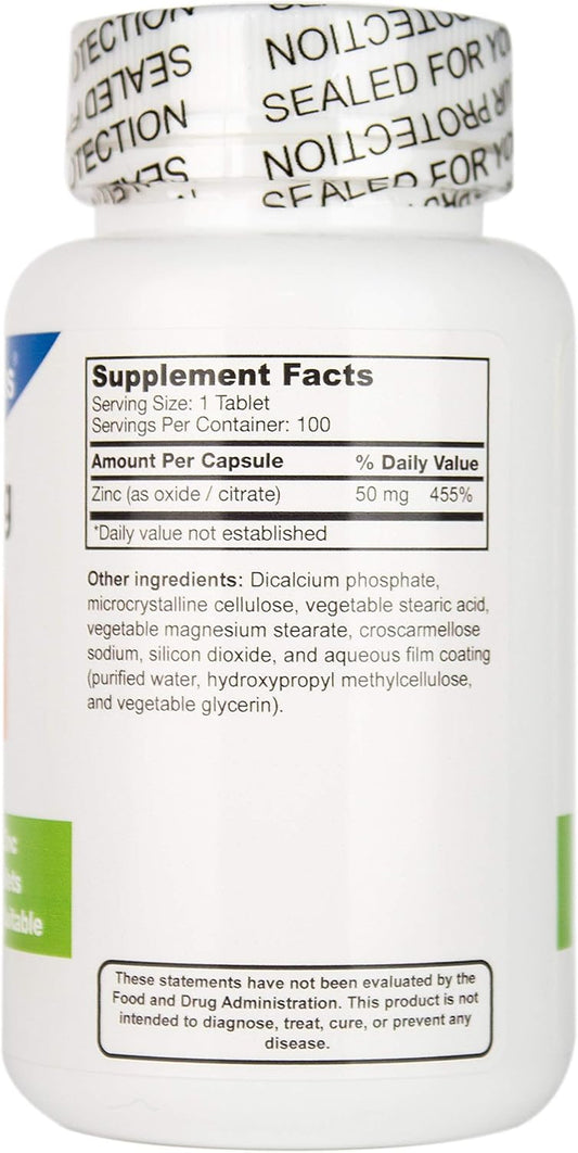 Drformulas Zinc For Acne 50Mg Supplement With Chelated Zinc Oxide Citrate, 100 Day Supply (Tablets Not Lozenges, Gluconate, Or Picolinate)