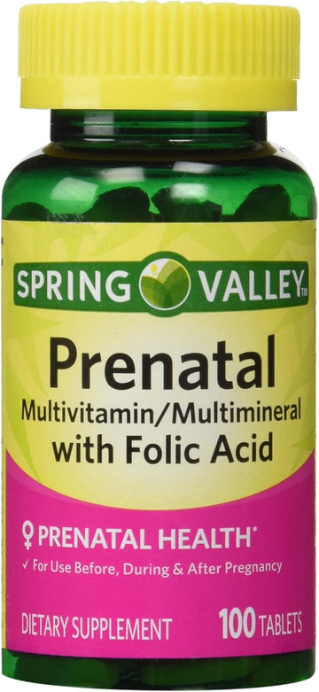 Spring Valley Prenatal Multivitamin - Multimineral Tablets, 100 Count
