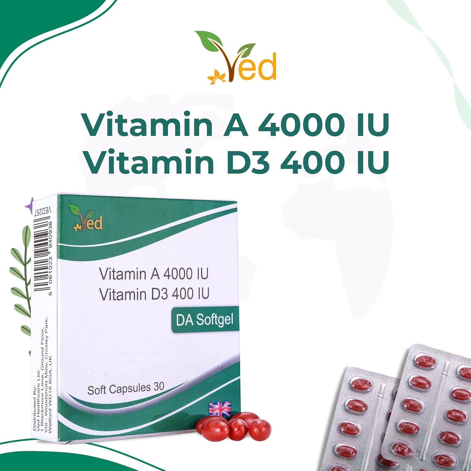 VED Vitamin A & D3 SOFTGEL Capsule | 30 Days Supply : Amazon.co.uk: Health & Personal Care