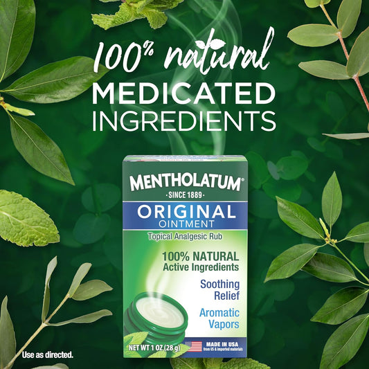 Mentholatum Original Chest Rub Ointment , White, 3 Ounce (Pack Of 1) (0483)