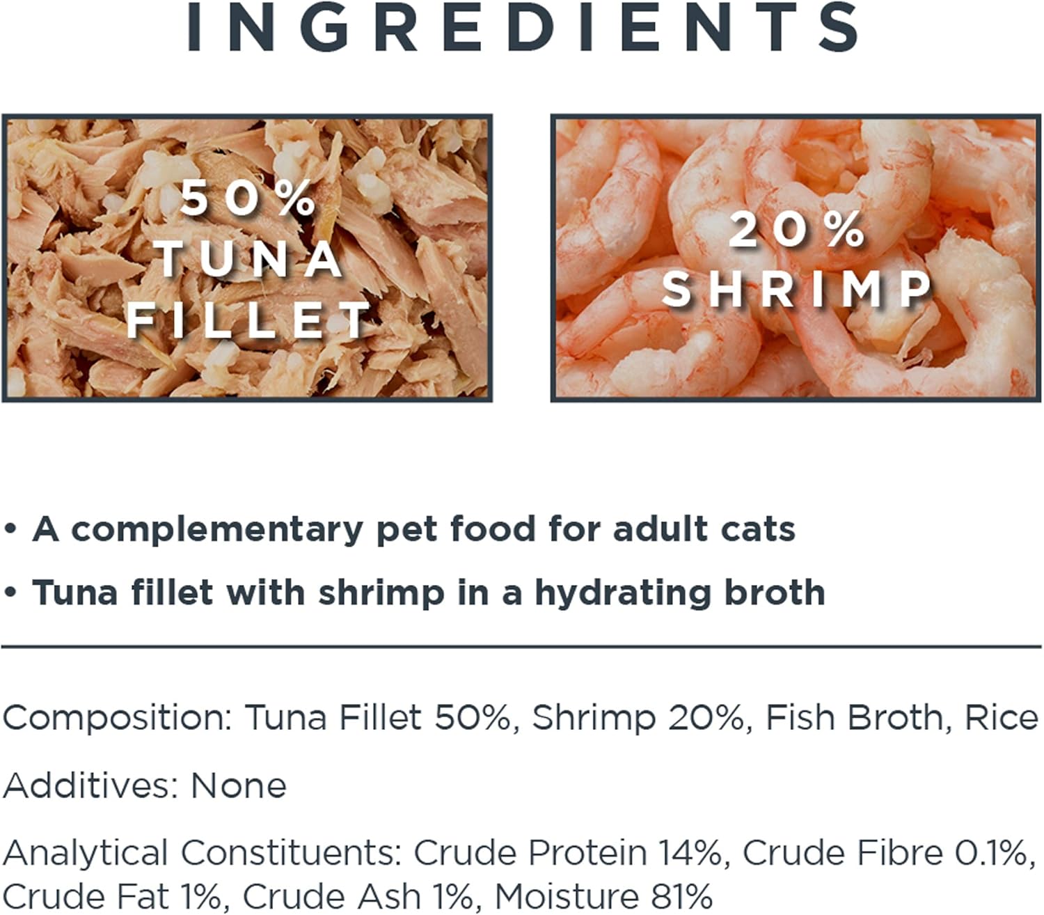 Encore 100% Natural Wet Cat Food, Tuna with Shrimp in 70 g Tins (Pack of 16) :Pet Supplies