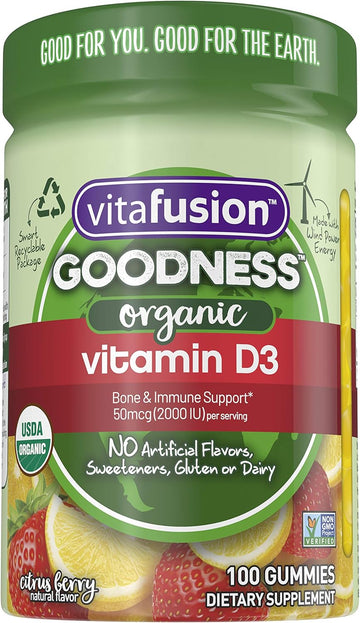 Vitafusion Goodness Vitamin Gummy D3, 100