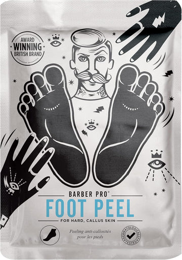 Barber Pro Foot Peel Mask Exfoliating Socks Dead Skin Remover For Feet Natural Vegan Skincare Foot For Soft Feet Cracked Heel Repair Multi Award Winning Brand Uk Size 10