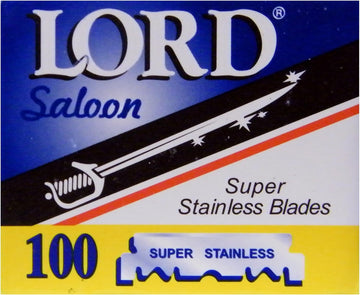 100 Lord Razor Blades Super Stainless Single Edge For Barbers