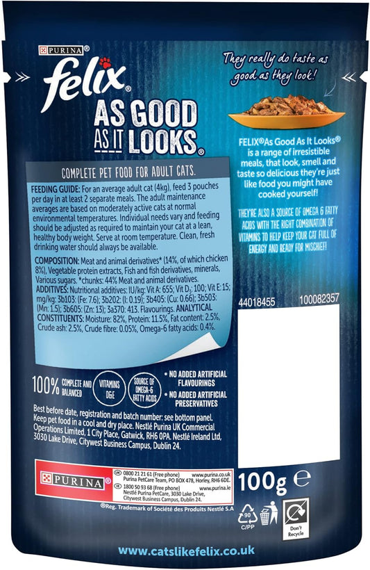 Felix As Good As It Looks Kitten Wet Cat Food Chicken In Jelly 20 X 100G PouchesSpvinpp26702