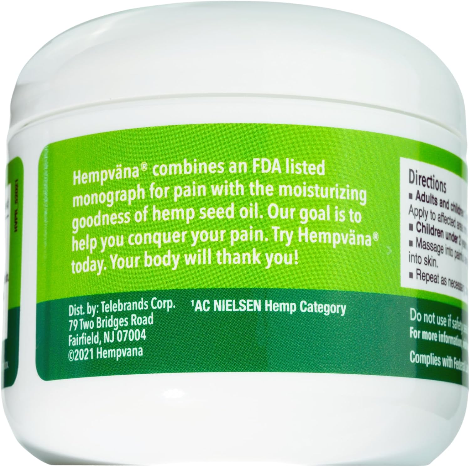 Hempvana Relief Cream With Seed Extract - Relieves Inflammation, Muscle, Joint, Back, Knee, Nerves And Arthritis β Made In Usa 4Oz Paraben Free, Vegan, Cruelty-Free As Seen On Tv : Health & Household