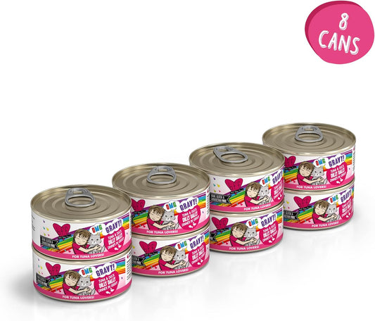Weruva B.F.F. Omg - Best Feline Friend Oh My Gravy!, Tuna & Duck Dilly Dally With Tuna & Duck, 5.5Oz Can (Pack Of 8)