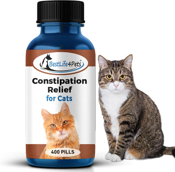 Bestlife4Pets - Cats Constipation Relief And Stool Softeners - Natural Health Supplements To Help Digestion, Gas Relief And Constipation - Allergy Laxatives For Cats- Pills
