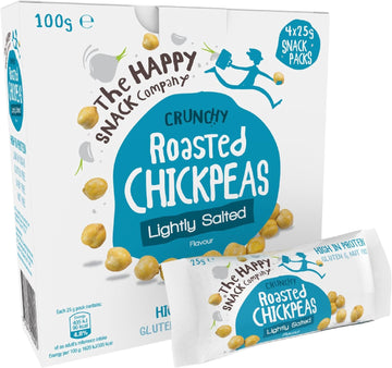 The Happy Snack Company Chocolate Chickpeas, Dark Chocolate & Raspberry Flavoured Tasty Snacks, 99 Cals, Nut Free, Vegan, Gluten Free, 20G Portion, Pack Of 20
