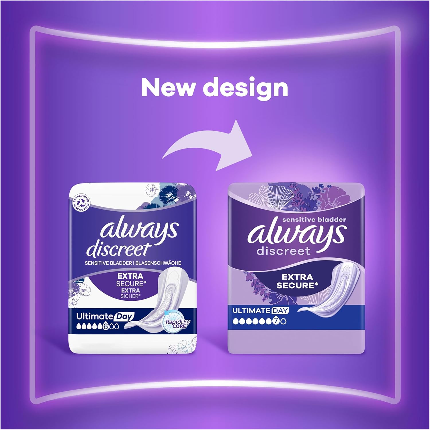 Always Discreet Incontinence Pads Women, Ultimate Day, Absorbency 6, 48 Sanitary Towels (12 x 4 Packs), Extra Secure Bladder Weakness Pads Women, Odour Neutraliser : Amazon.co.uk: Health & Personal Care