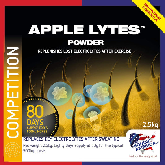Equine America Apple Lytes Powder | Premium Horse & Pony Performance Supplement | Replenishes Lost Electrolytes & Accelerates Recovery | 2.5 Kg