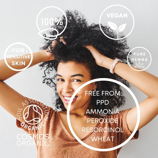 It'S Pure Organic Henna Hair Dye Very Dark Brown | 100% Natural, Vegan, & Gluten Free | Ppd Free Hair Dye, Ammonia Free, Resorcinol Free, & Peroxide Free | Volumising, Strengthening, & Revitalising |