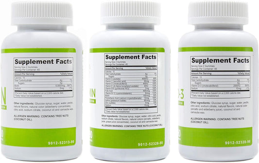 Bariatric Multivitamin Gummies - Specially Formulated Gummy Vitamin For Patients After Weight Loss Surgery - Easy To Digest & Great Tasting Fruit Flavors | Pack Of 3 (90 Fruit Chews)