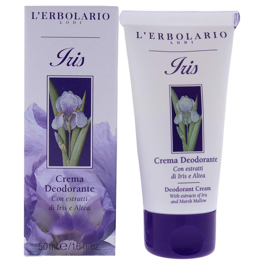 L'Erbolario - Iris - Deodorant Cream - Floral And Powdery Scent - Anti-Perspirant Properties - Maintains Freshness, Protects Skin - Made With Marshmallow, 1.6 Oz : Body Lotions : Beauty & Personal Care