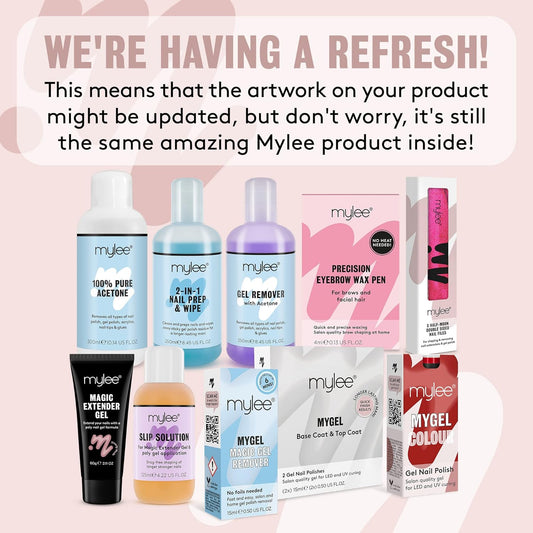 Mylee 3 Pack Double Sided Half Moon Nail File 100/180 Grit - Salon Quality Nails, Professional Manicure Tool - Use On Natural Nails Or Extensions