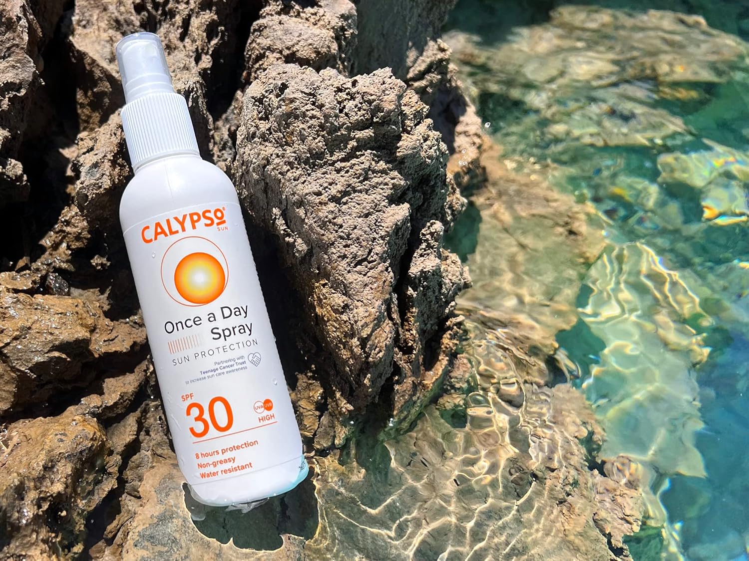 Calypso Once A Day Sun Protection Spray SPF30 | 8 Hours Sun Protection | Non Greasy | Water Resistant | 200ml, Transparent,package may vary : Amazon.co.uk: Beauty