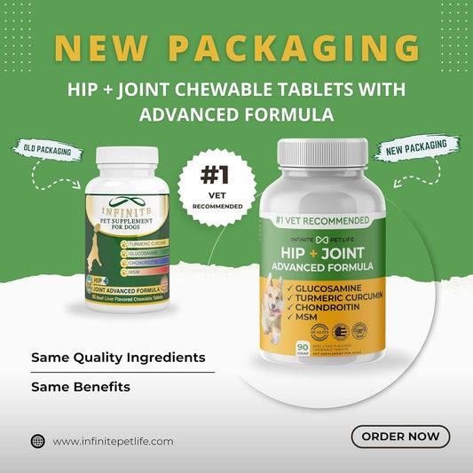 Advanced Hip & Joint Formula - 90 Mobility & Pain Relief Dog Chews - Glucosamine, Chondroitin, Msm, & Turmeric For Superior Joint Health