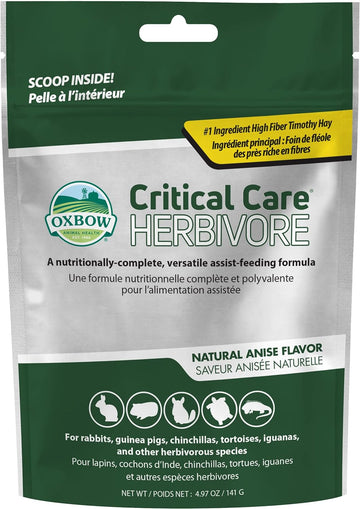 Oxbow Animal Health Critical Care, Herbivore, Anise Flavor, 141 Gram Bag (70100), Multi-Colored, 4.97 Ounce (Pack Of 1)