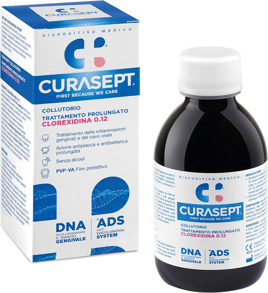 Curasept Trattamento Prolungato Collutorio Con Clorexidina 0.12 Con Ads, 200Ml
