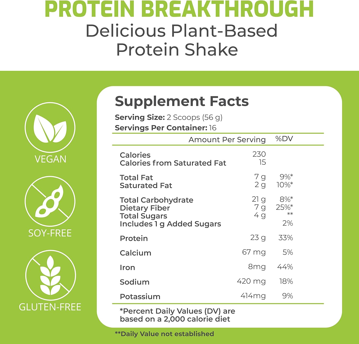 BiOptimizers Protein Breakthrough - Vegan Protein Powder Meal Replacem