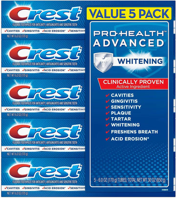 Crest Pro-Health Advanced Whitening Power Toothpaste (6.0 Ounce, 5 Count)
