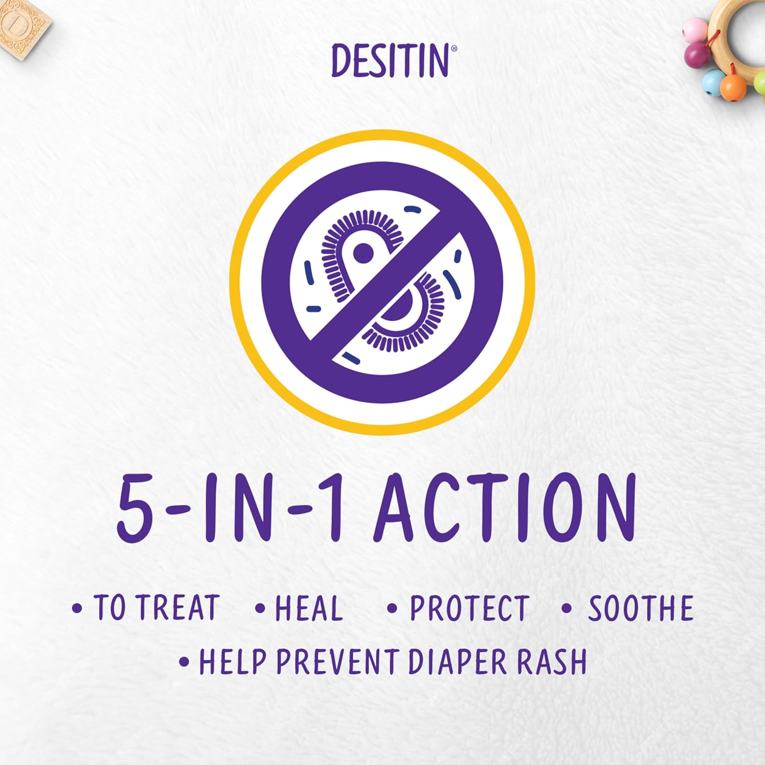 Desitin Maximum Strength Baby Diaper Rash Cream, 40% Zinc Oxide For Treatment, Relief & Prevention, Hypoallergenic, Phthalate- & Paraben-Free Paste, Protects Skin For 12 Hours, 4.8 Oz : Baby