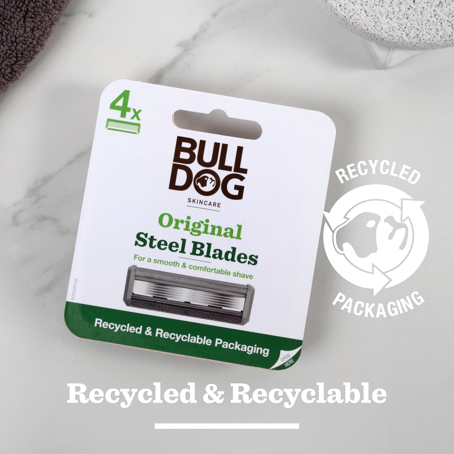 Bulldog Skincare Original Men's Razor Refills, With 5 Tempered Steel Blades on Each of the Four Refill Blades, Works With All Bulldog Reusable Razor Handles, 8 Pack : Amazon.co.uk: Health & Personal Care