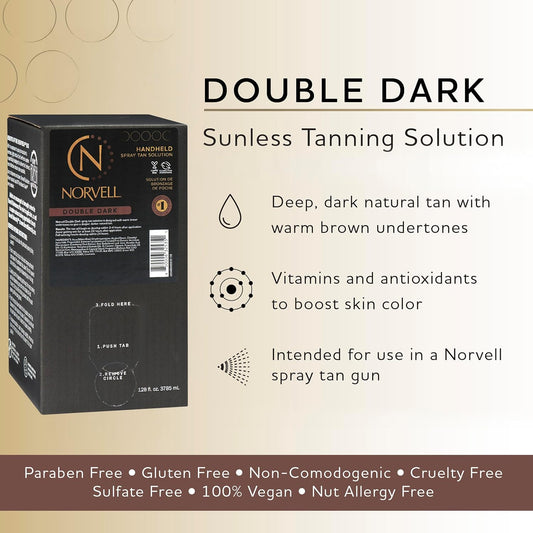 Norvell Premium Sunless Tanning Solution - Double Dark, 128 Fl.Oz