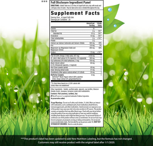 Irwin Naturals Estropause Menopause&Women'S Health Support Supplement-Powerful Herbal & Mineral Blend With Calcium,Magnesium, Black Cohosh,Chaste Tree-Enhanced Absorption-80 Liquid Softgels(Pack Of 2)