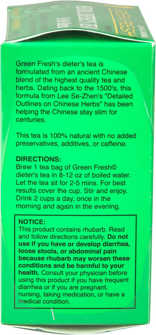 Green Fresh Extra Strength Herbal Dieters Tea (30 Count), 2.11 Ounces