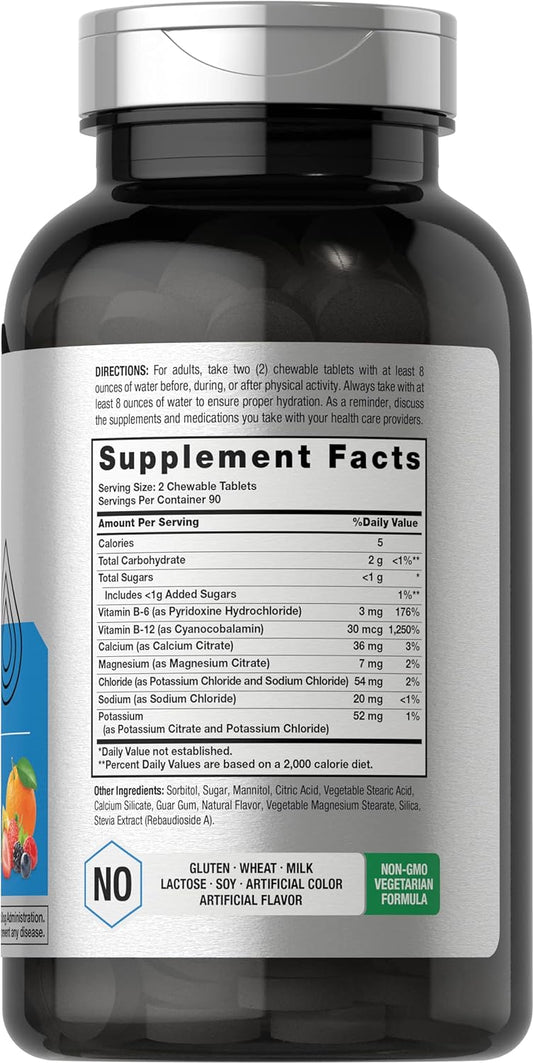 Electrolyte Quick Chews | 180 Count | Natural Fruit Punch Flavor | Veg