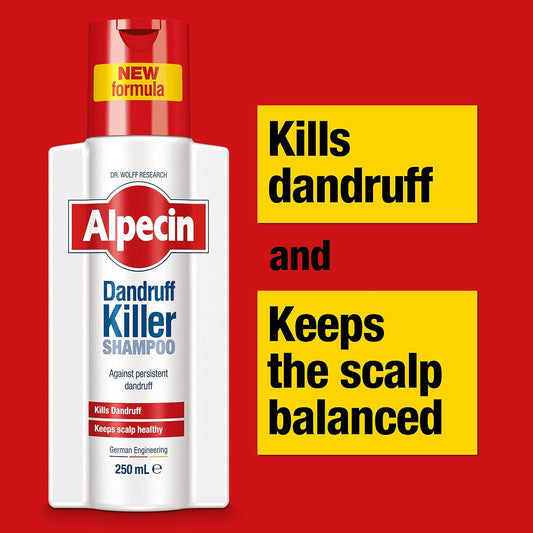 Alpecin Dandruff Killer Shampoo 2X 250Ml | Effectively Removes And Prevents Dandruff | Hair Care For Men Made In Germany