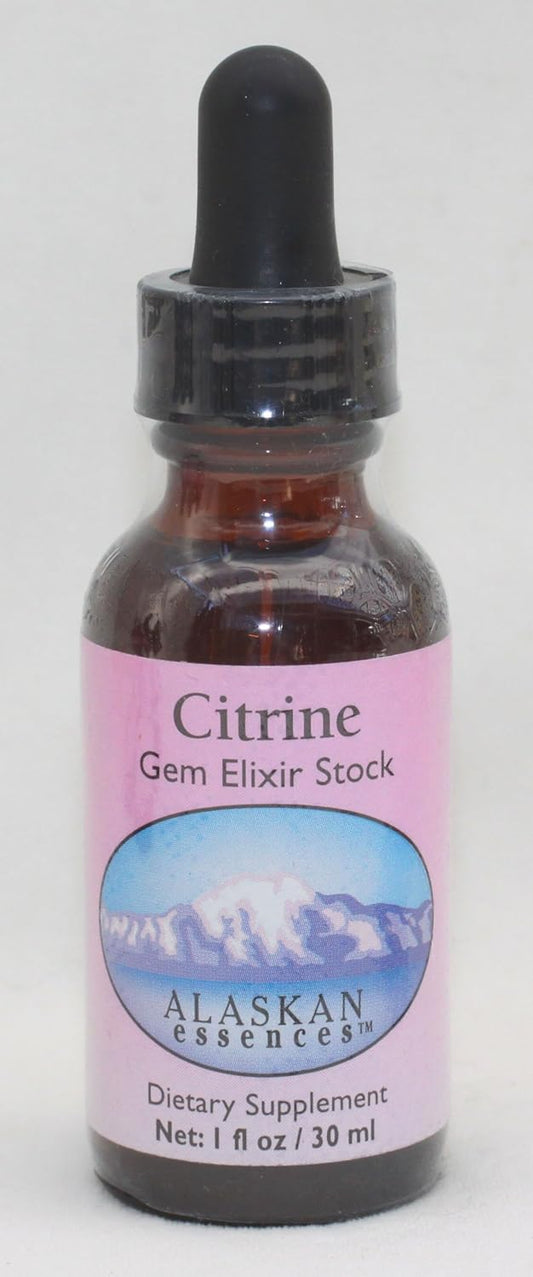 Alaskan Essences Citrine Gem Elixir 1 Oz Size