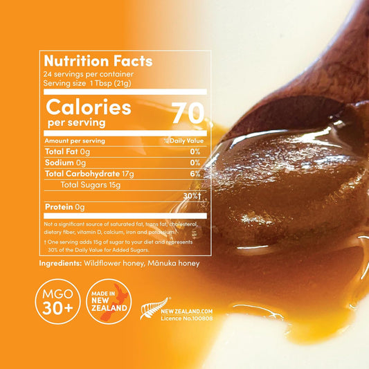 Me Today - Wildflower Honey With Manuka Mgo 30+ From New Zealand (8.8 Oz) Authentic, Raw & Unpasteurized