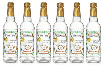 Jordan'S Skinny Mixes Sugar Free Syrup, Coconut Flavor, Fruit Flavored Water Enhancer, Drink Mix For Ice Tea, Lemonade & More, Zero Calorie Flavoring, Keto Friendly, 25.4 Fl Oz, 6 Pack