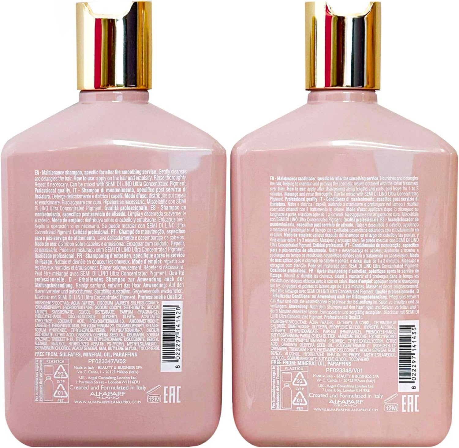 Alfaparf Lisse Design Keratin Shampoo & Conditioner Duo 250Ml