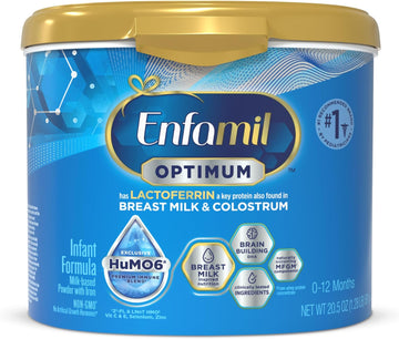 Enfamil Optimum Baby Formula, Our Closest Formula To Breast Milk, Immune-Supporting Lactoferrin Also Found In Breast Milk, Brain-Building Dha, 20.5 Oz