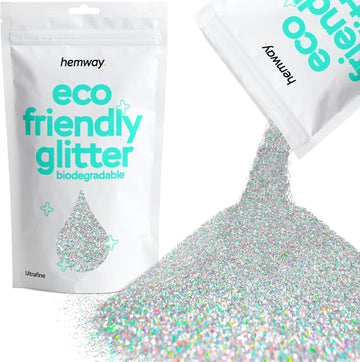 Hemway Eco Friendly Biodegradable Glitter 100G / 3.5Oz Bio Cosmetic Safe Sparkle Vegan For Face, Eyeshadow, Body, Hair, Nail And Festival Makeup, Craft - Ultrafine (1/128" 0.008" 0.2Mm) - Gold