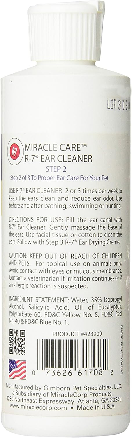 Miracle Care R-7 Ear Cleaner 8-Ounce