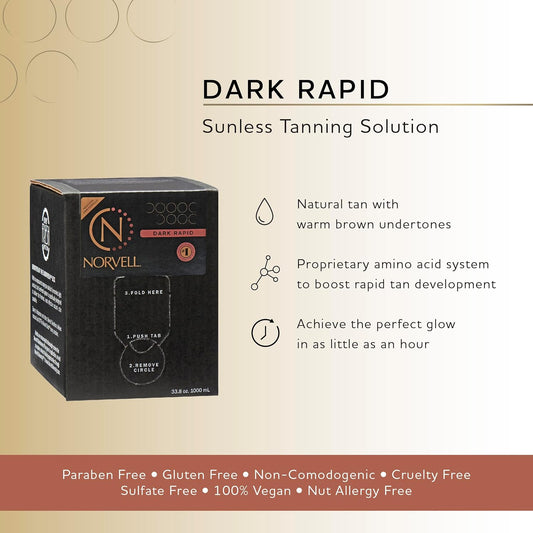Norvell Premium Sunless Tanning Solution - One Hour Rapid, 1 Liter Box