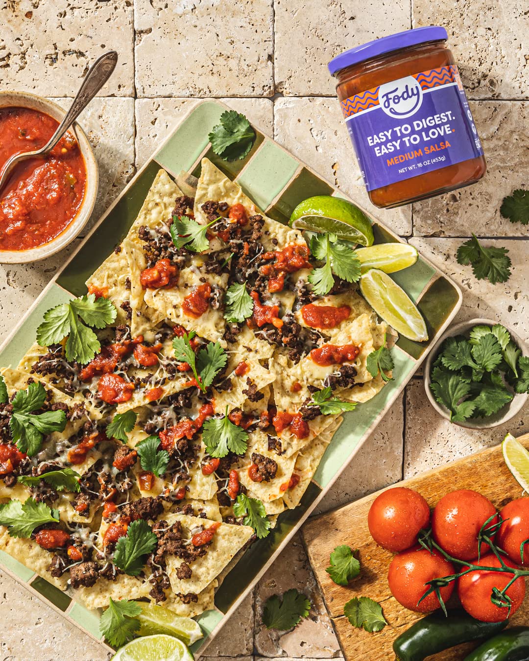 Fody Foods Medium Salsa, 16 Oz, Garlic And Onion Free, Low Fodmap Certified, Gut & Ibs Friendly, Vegan, Non-Gmo, Gluten Free, Keto Friendly