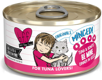 Weruva Best Feline Friend (B.F.F.) Grain-Free Cat Food, Tuna & Bonito Be Mine, 3-Ounce Can (Pack Of 24), Pink