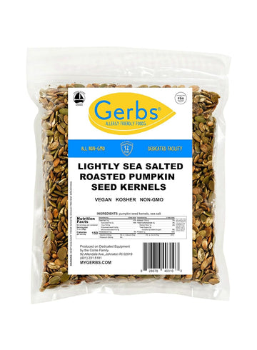 Lightly Sea Salted Pumpkin Seed Kernels By Gerbs - 4 Lbs - Top 11 Food Allergen Free & Non Gmo - Premium Dry Roasted Shelled Pepitas β Cog Mexico
