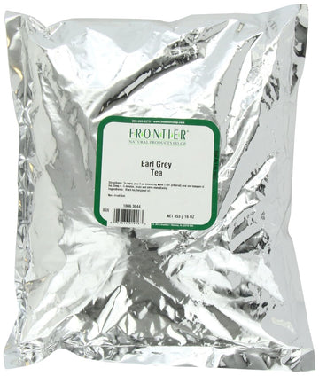 Frontier Co-Op Earl Grey Black Tea, 1-Pound Bulk Bag, Smoky Tea Flavor With Bergamot Oil, Great With Citrus, Kosher
