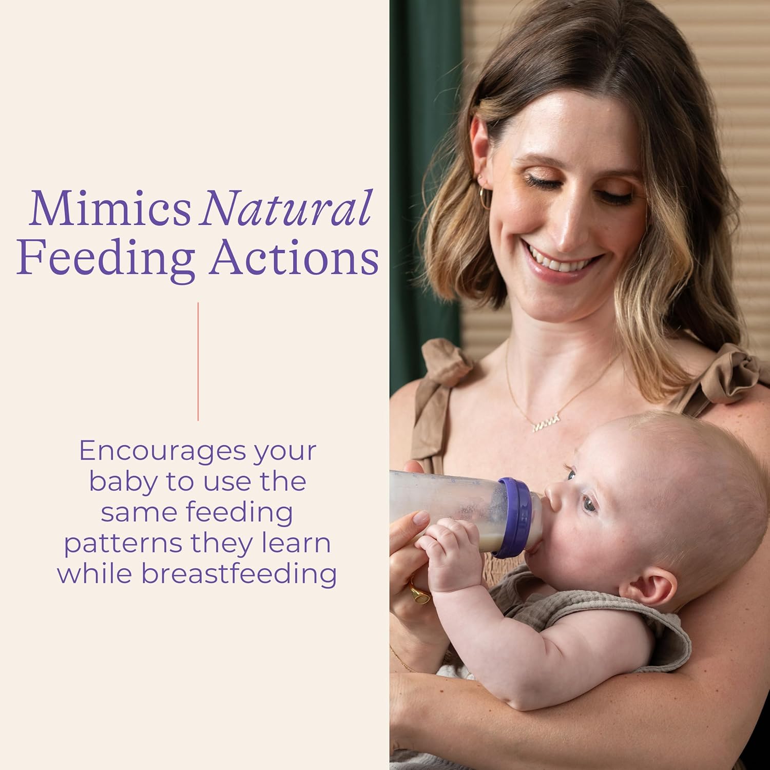 Lansinoh Anti-Colic Glass Baby Bottles For Breastfeeding Babies, 8 Ounces, 4 Count Bottles For Feeding, Baby Essentials, Includes 4 Medium Flow Nipples, Size M : Baby