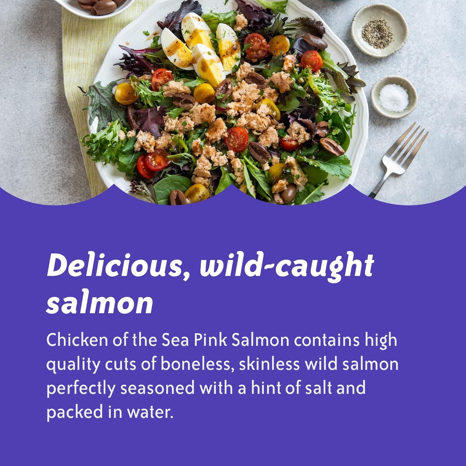 Chicken of the Sea Wild Caught Alaskan Pink Salmon in Spring Water, 2.5 oz. Packet (Box of 12) : Packaged Meats And Seafoods : Everything Else