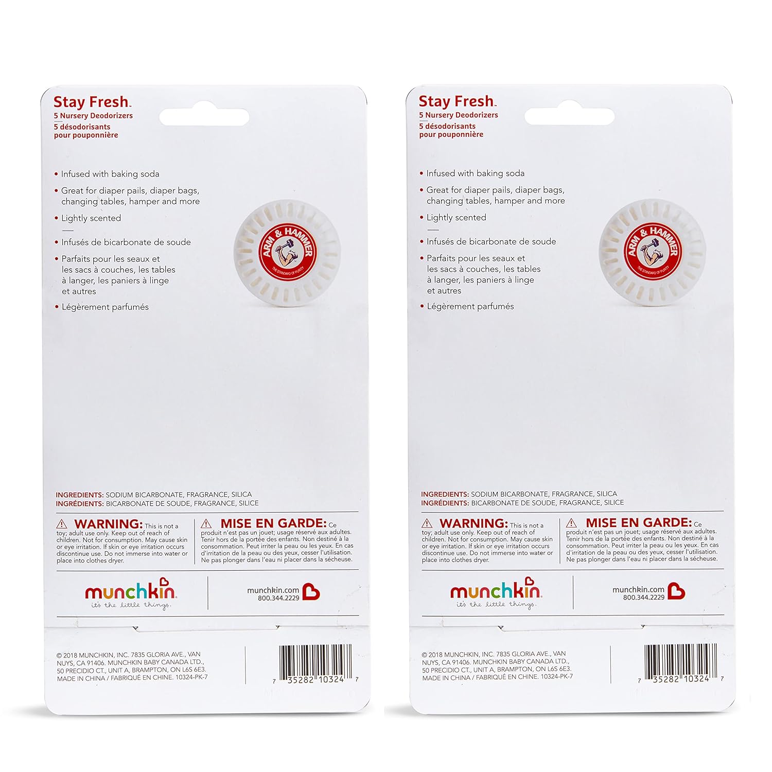 Munchkin® Arm & Hammer Nursery Fresheners, Assorted Scents of Lavender or Citrus, 10 Count : Baby