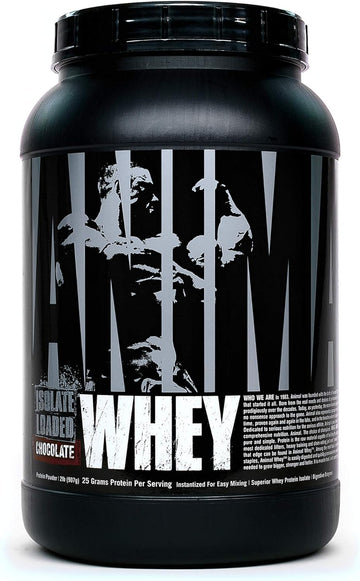 Animal Whey Isolate Whey Protein Powder  Isolate Loaded For Post Workout And Recovery  Low Sugar With Highly Digestible Whey Isolate Protein - Chocolate - 2 Pounds